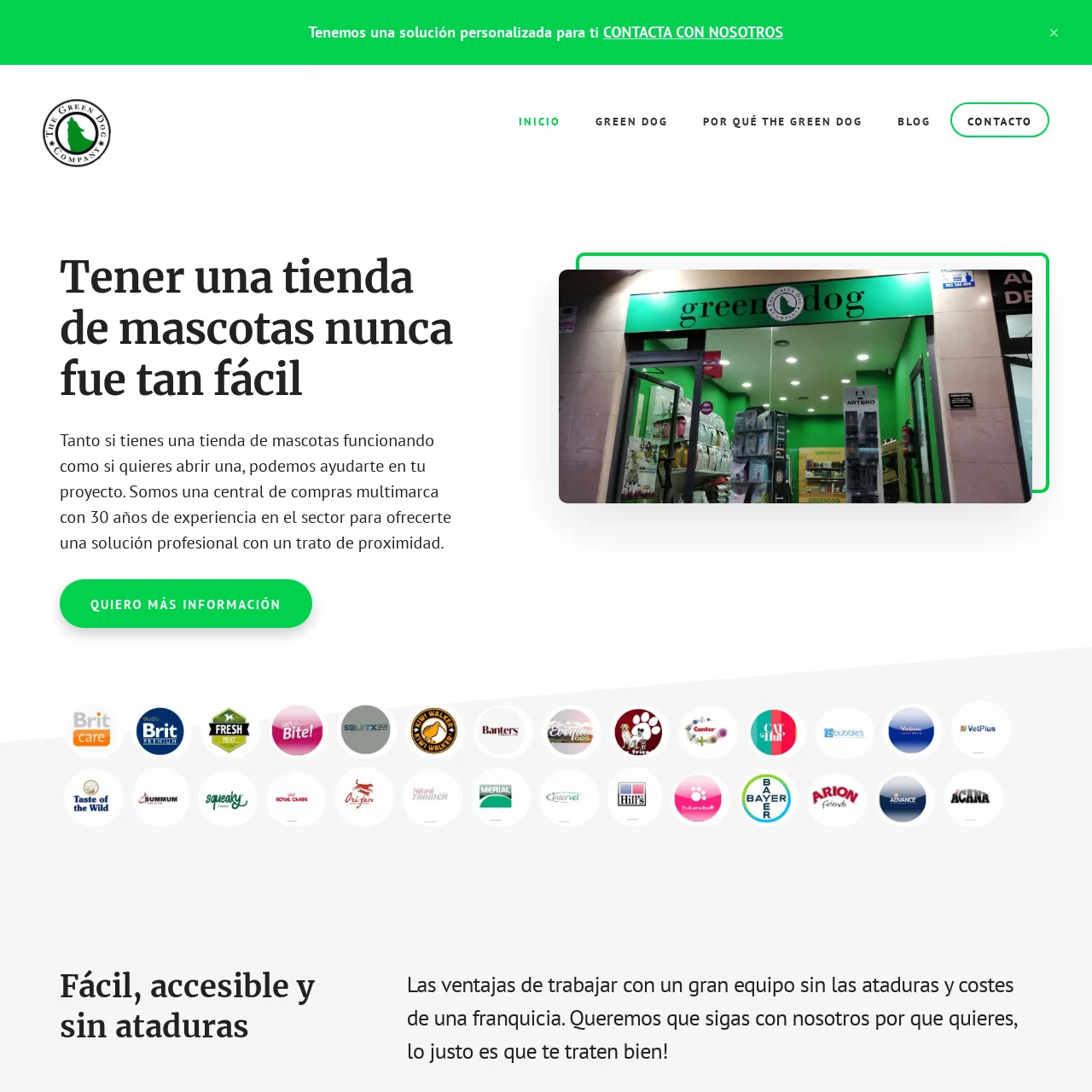 Web de The Green Dog