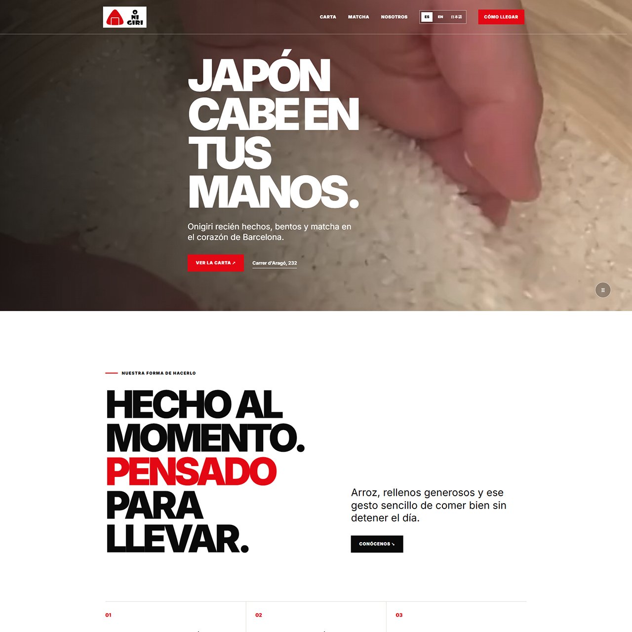 Web de Onigiri Barcelona